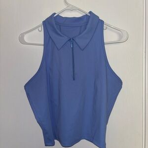 Sleeveless Blue Women's Golf Top